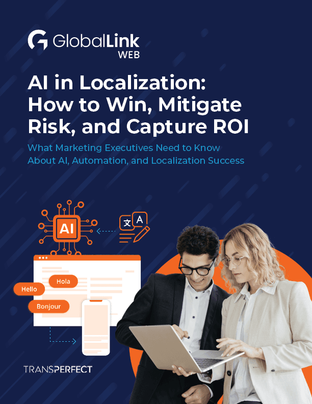 Cover of the AI in Localization guide showing the title and a sleek, modern design